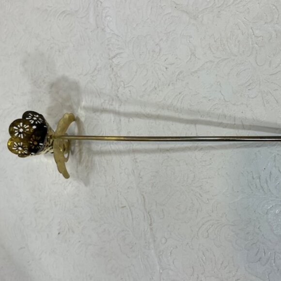 VTG Brass Metal Long Handle Angel Holiday Christmas Candle Snuffer 9" Long - Picture 9 of 14